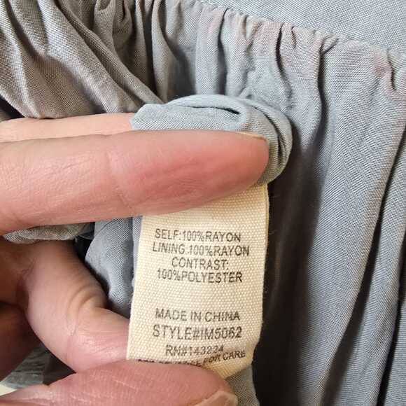 Illa Illa Crochet babydoll Dress Sz M Mint Tie Back Coquette Romantic Boho - Picture 8 of 9